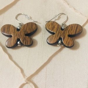 Wooden Butterfly Earrings